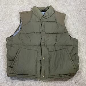 VTG Gap Puffer Vest Mens L Full Zip‎ Gorpcore Down Green Warm 90s Outdoor Ski